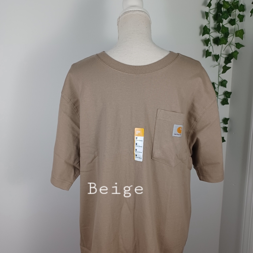 Carhartt Loose Fit Pocket Tee NEW Mens Medium Beige -Heavyweight -Short Sleeve - Picture 5 of 15